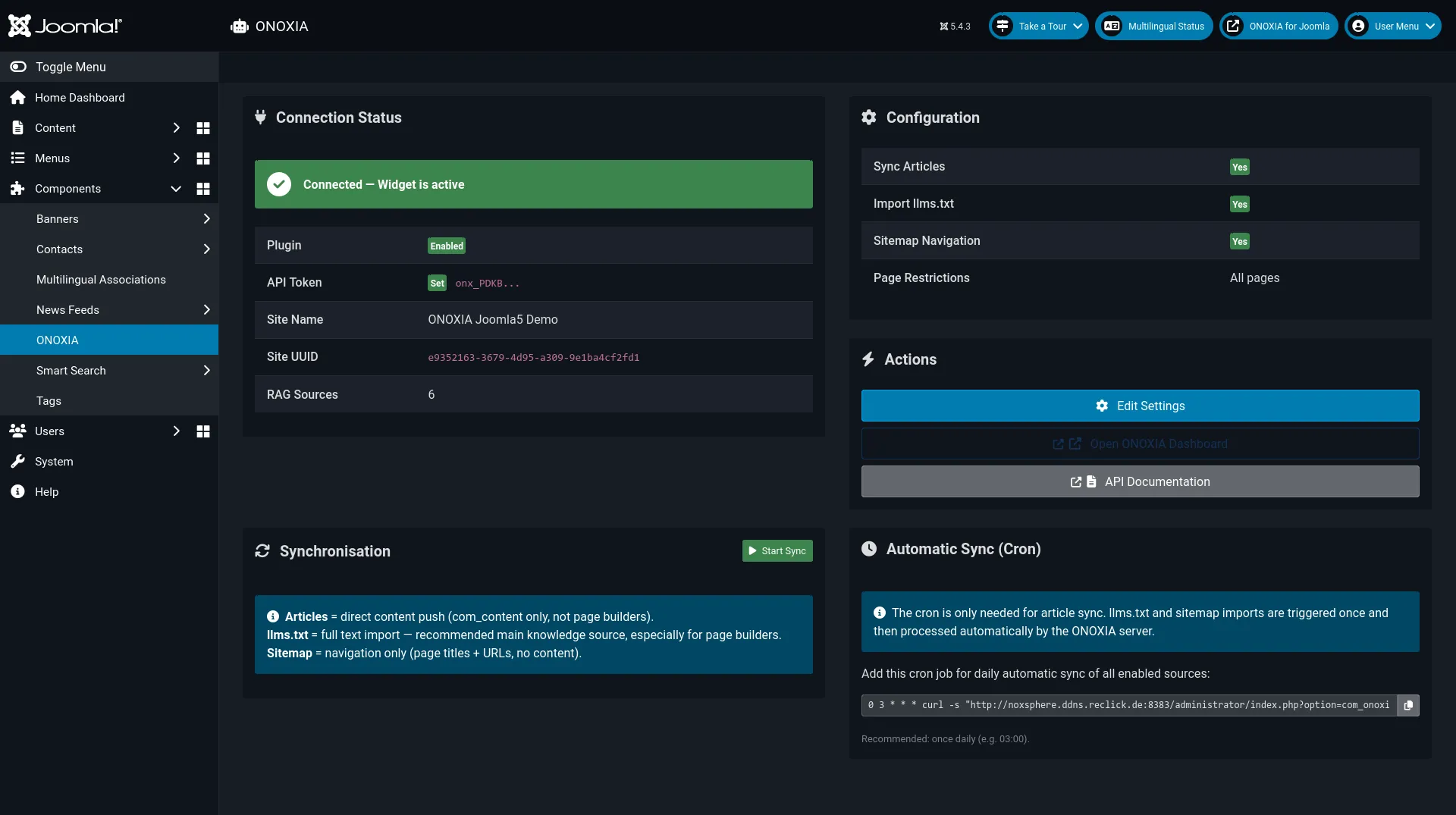 ONOXIA Admin Dashboard