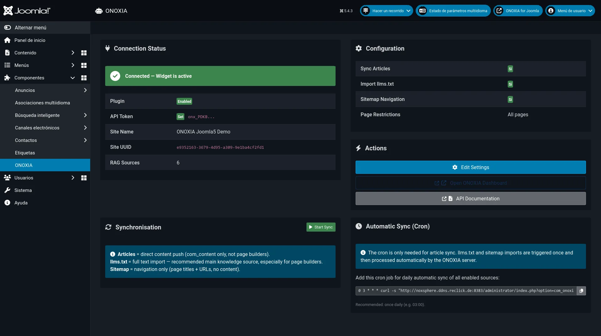 ONOXIA Admin Dashboard