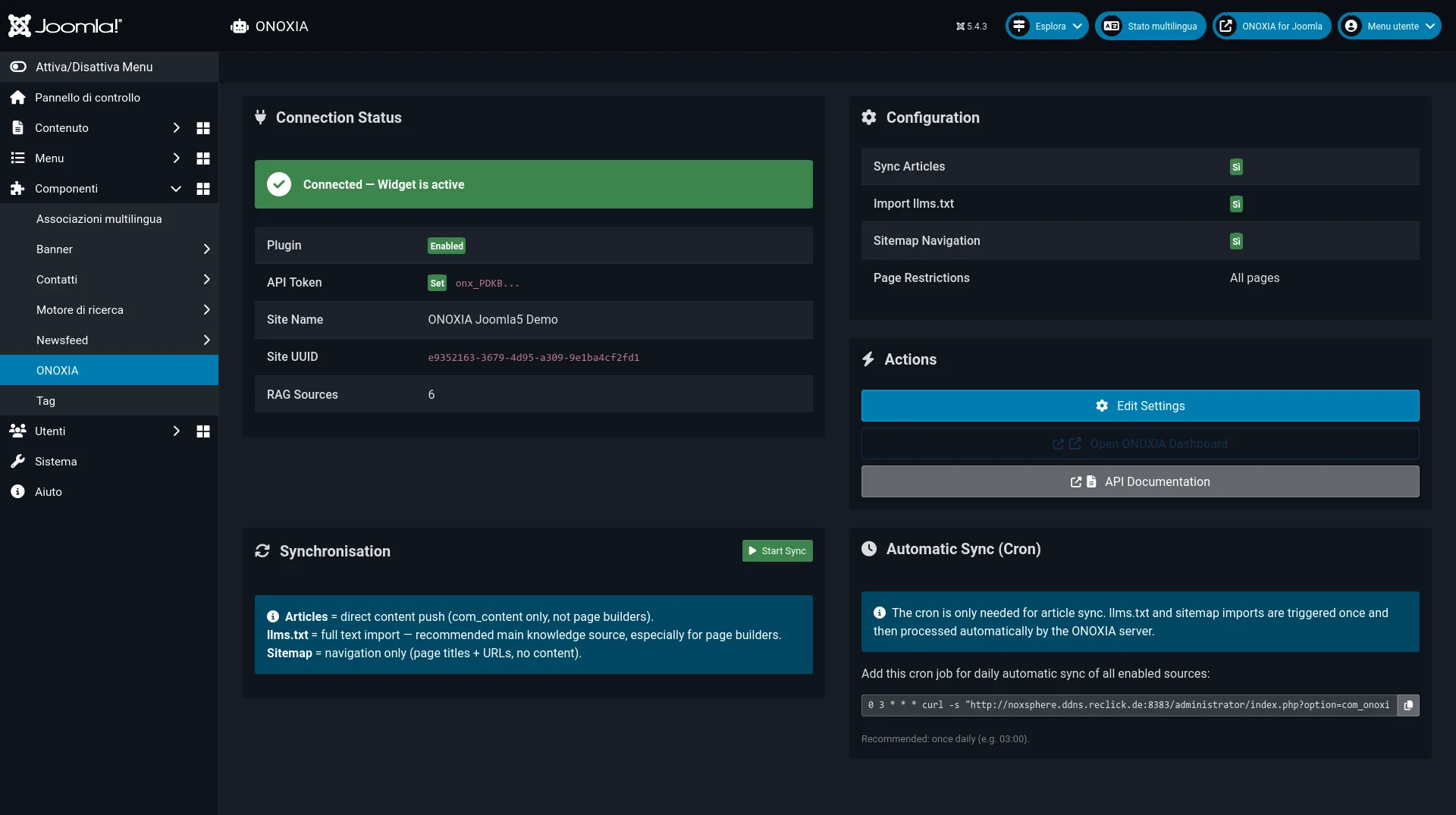 ONOXIA Admin Dashboard