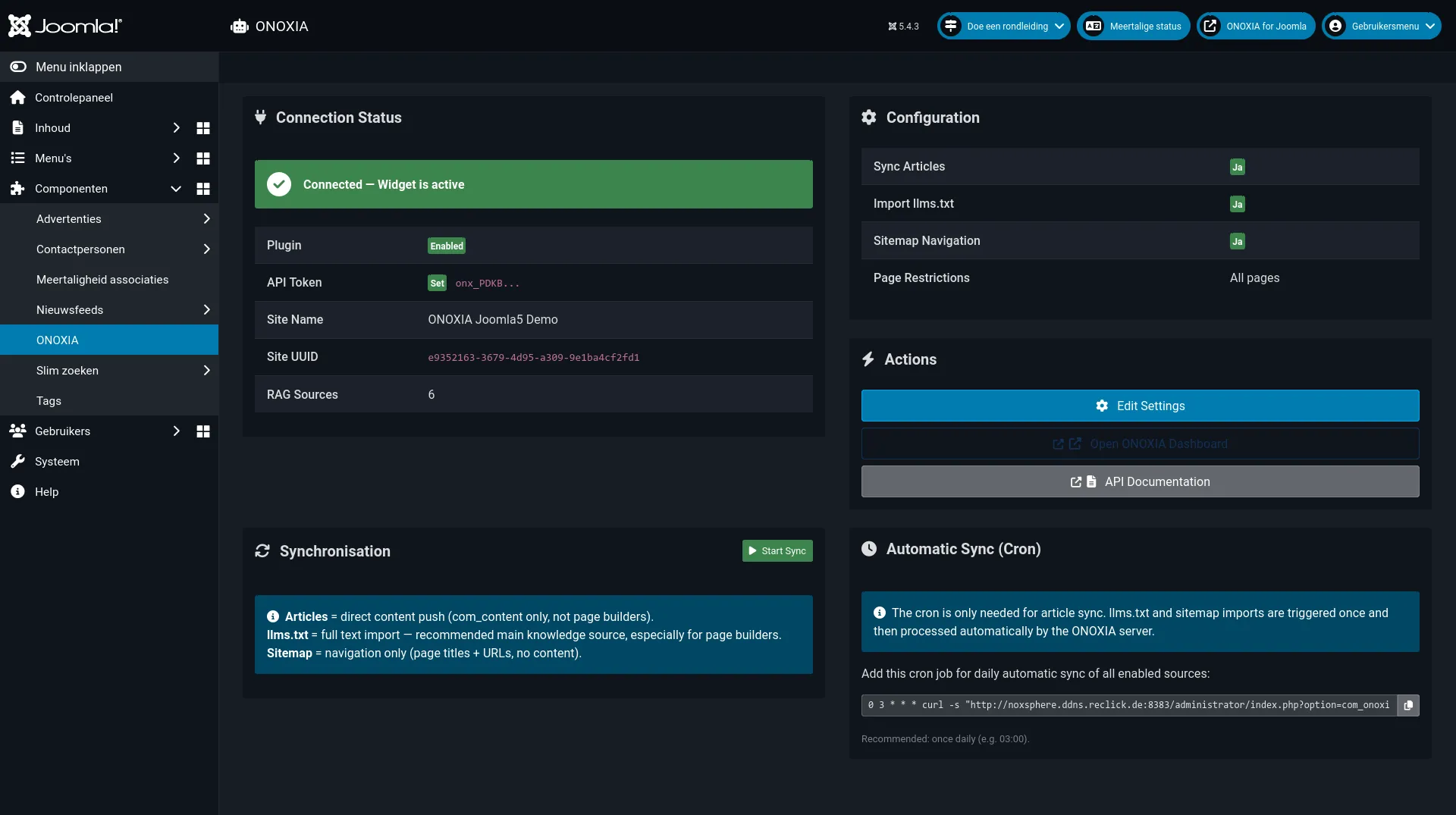ONOXIA Admin Dashboard