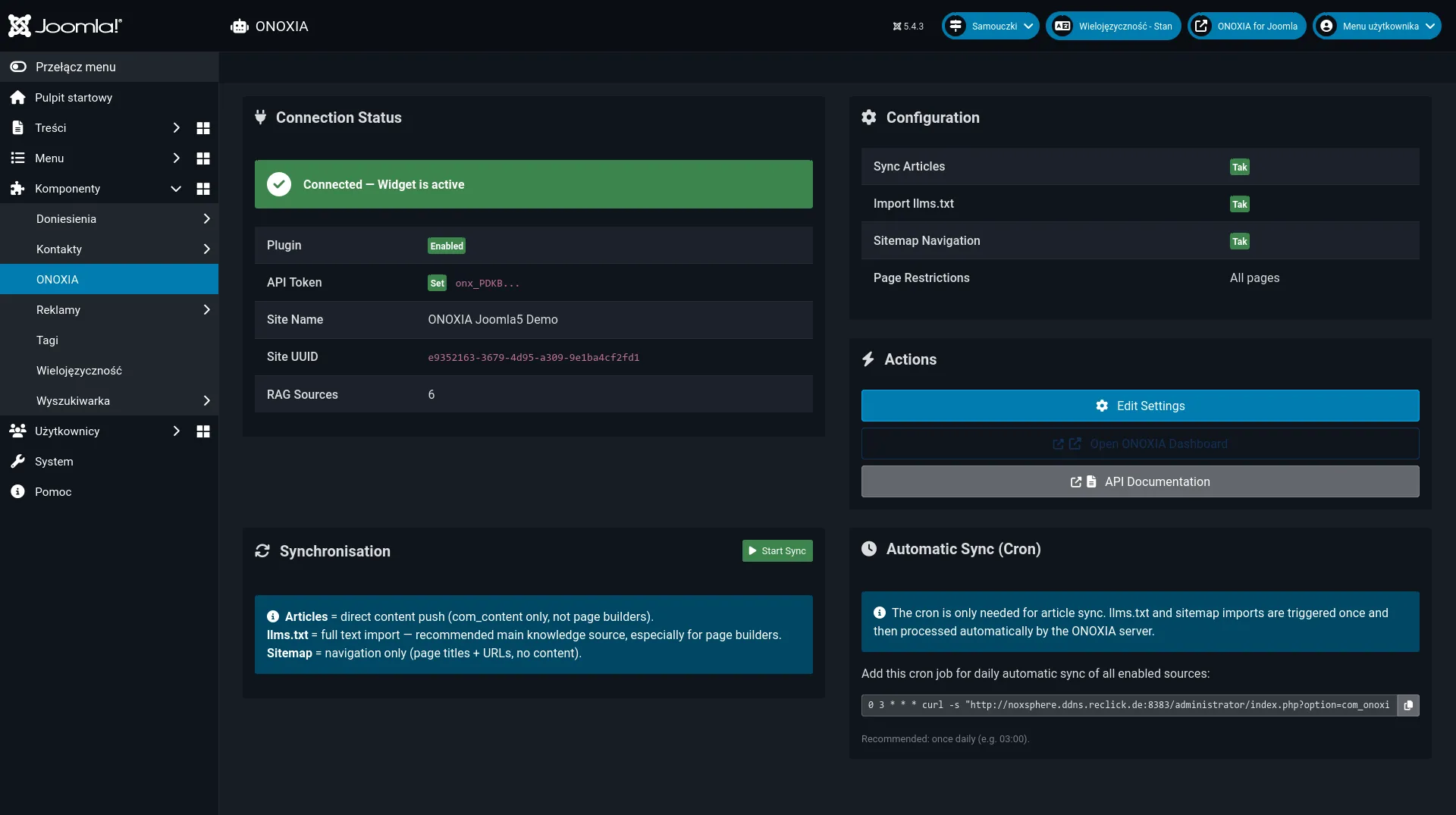 ONOXIA Admin Dashboard